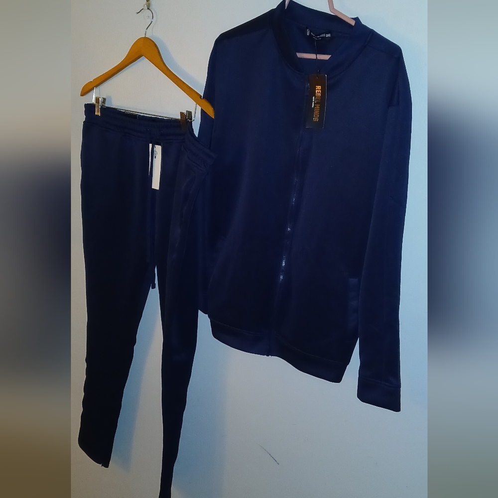 Rebel Minds Navy Zip-Up Jacket & Pants Set